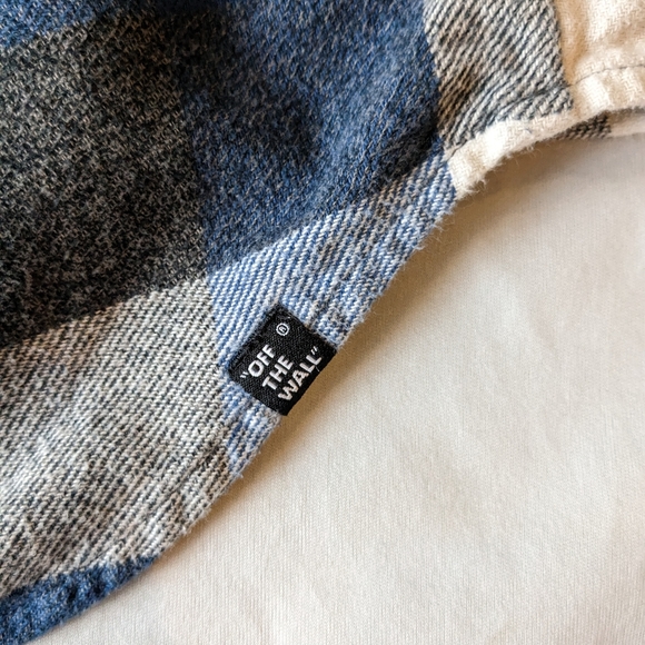 Vans Off The Wall Blue/Grey/White Flannel, Size S - Picture 13 of 16